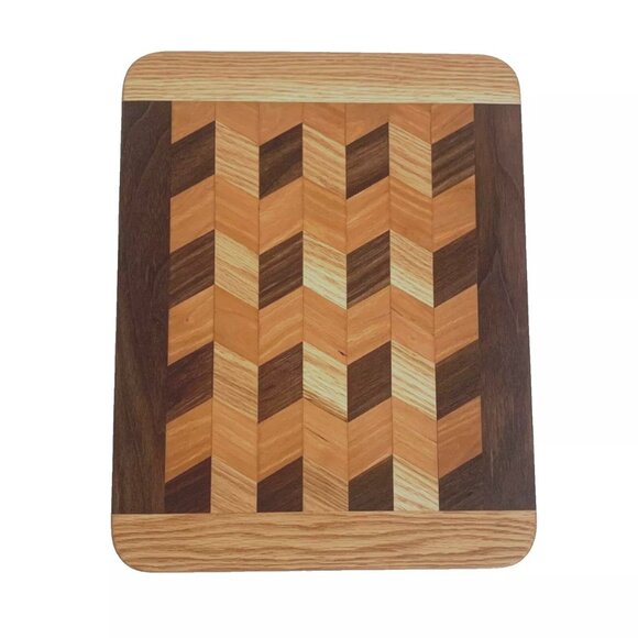 Cutting Board Walnut / Oak / Cherry Hardwoods Hand Crafted Reversible - Picture 2 of 10